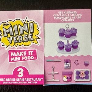 Ube cupcakes purple diner series 3
Miniverse make it mini food dinner
